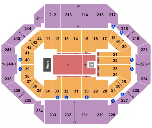 ENDSTAGE 4 Seating Map Seating Chart