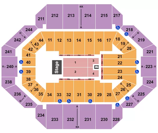 ENDSTAGE 5 Seating Map Seating Chart