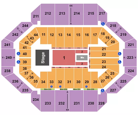 ENDSTAGE 7 Seating Map Seating Chart
