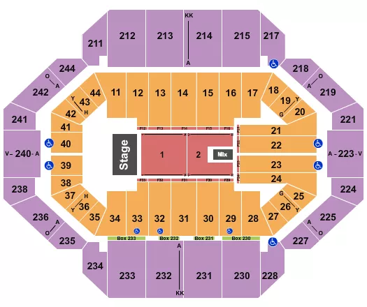 ENDSTAGE 8 Seating Map Seating Chart