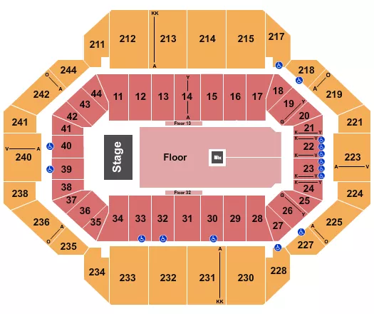 ENDSTAGE GA FLOOR 2 Seating Map Seating Chart