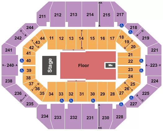 ENDSTAGE GA FLOOR 3 Seating Map Seating Chart