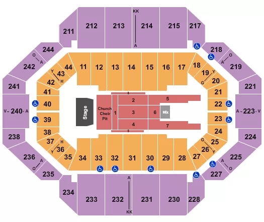ERIC CHURCH Seating Map Seating Chart