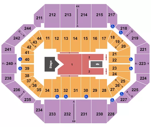RASCAL FLATTS 1 Seating Map Seating Chart