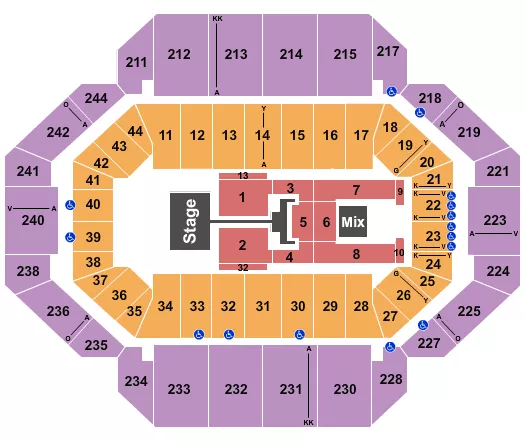 TOBYMAC Seating Map Seating Chart