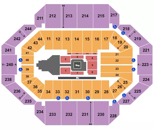 WWE Seating Map Seating Chart