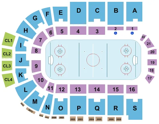 HOCKEY Seating Map Seating Chart