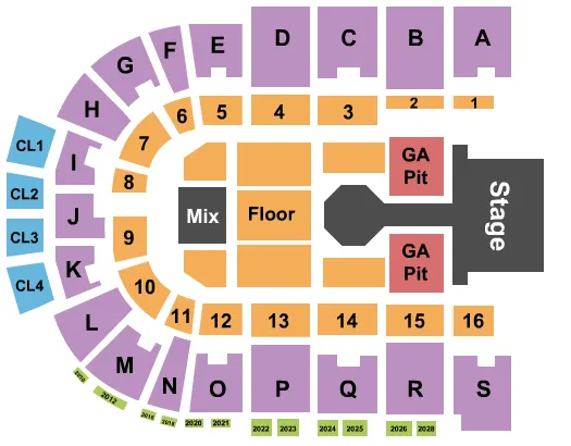 LUKE BRYAN Seating Map Seating Chart