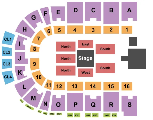 WWE Seating Map Seating Chart