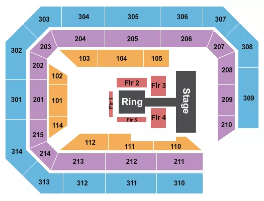WRESTLING 2 Seating Map Seating Chart