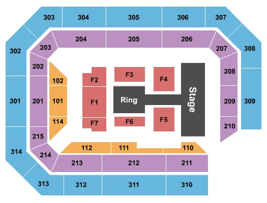 WRESTLING Seating Map Seating Chart