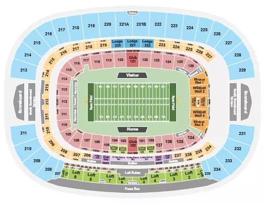 FOOTBALL 2 Seating Map Seating Chart