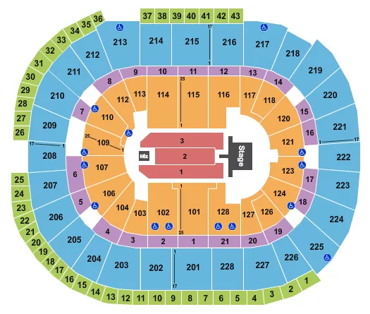 BRYAN ADAMS Seating Map Seating Chart