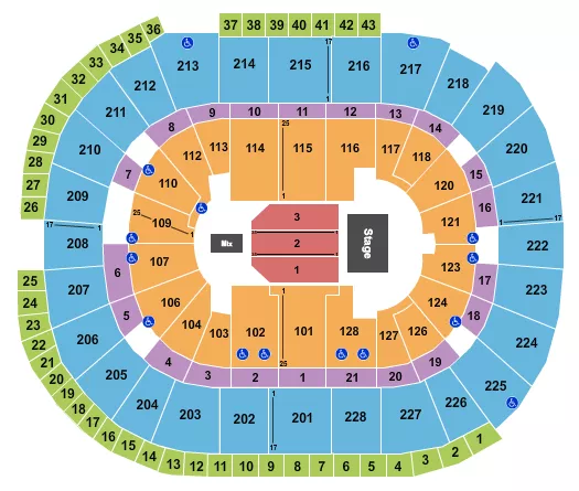 ENDSTAGE 5 Seating Map Seating Chart