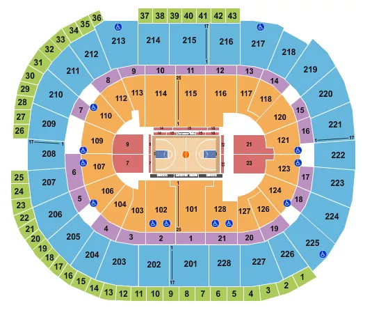 BASKETBALL 2 Seating Map Seating Chart