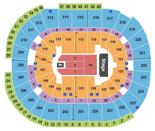 ENDSTAGE GA PIT 3 Seating Map Seating Chart
