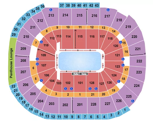 STARS ON ICE Seating Map Seating Chart