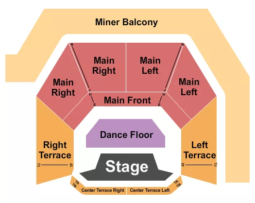 SFJAZZ CENTER MINER AUDITORIUM ENDSTAGE DANCEFLOOR RSV Seating Map Seating Chart
