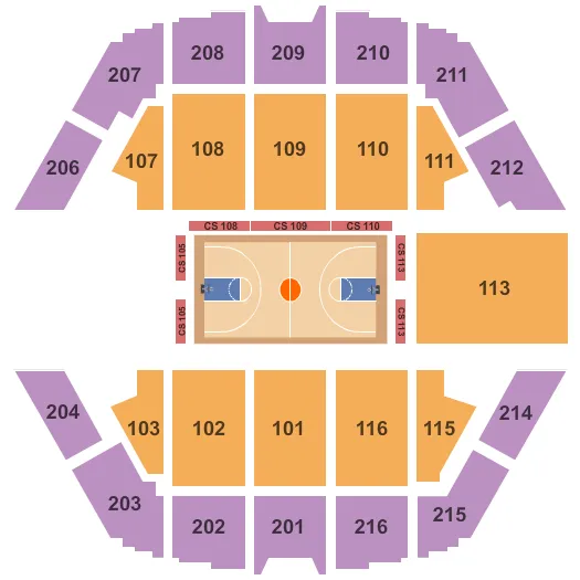 BASKETBALL Seating Map Seating Chart