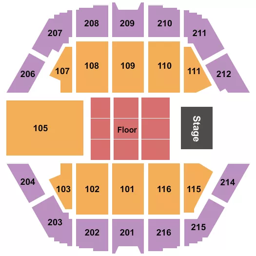 ENDSTAGE FLR Seating Map Seating Chart