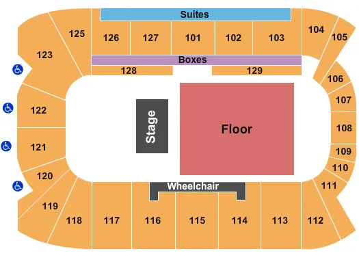 ENDSTAGE GA FLOOR Seating Map Seating Chart