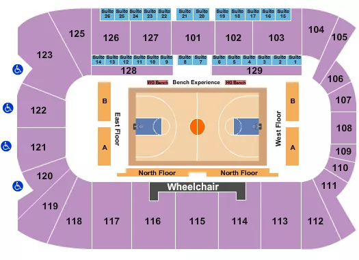 BASKETBALL GLOBETROTTERS Seating Map Seating Chart