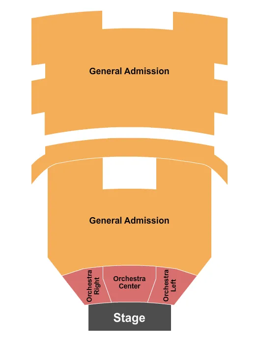 ENDSTAGE GA W RES FRONT Seating Map Seating Chart