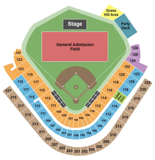 GA FIELD Seating Map Seating Chart
