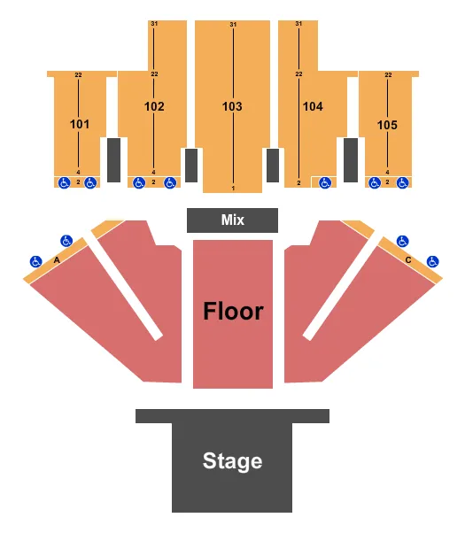 THE STRUTS Seating Map Seating Chart