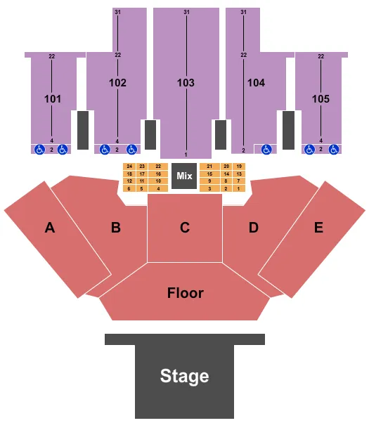 WHISKEY MYERS Seating Map Seating Chart