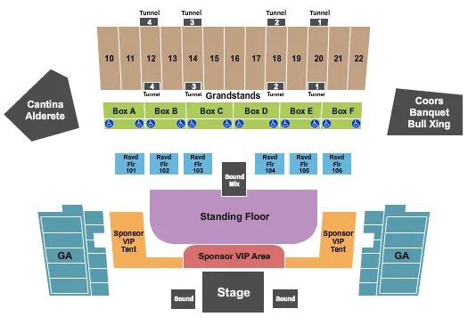 BLAKE SHELTON Seating Map Seating Chart