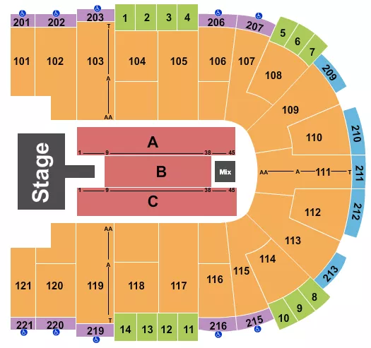 CHRISTIAN NODAL Seating Map Seating Chart