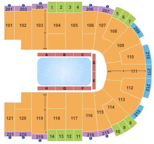 DISNEY ON ICE Seating Map Seating Chart