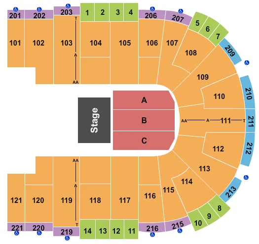 GLORIA TREVI Seating Map Seating Chart