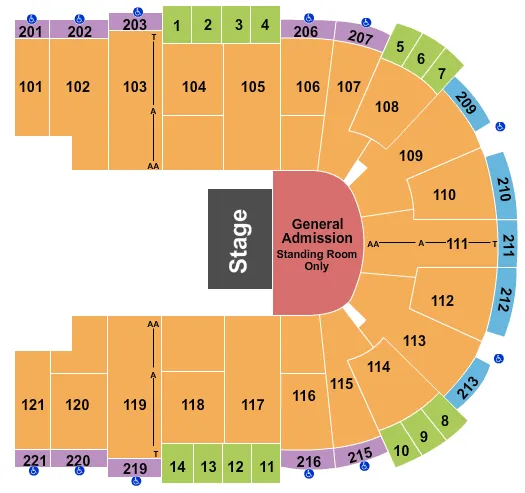 SNOOP DOGG Seating Map Seating Chart