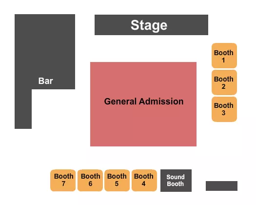 SAMS BURGER JOINT END STAGE Seating Map Seating Chart