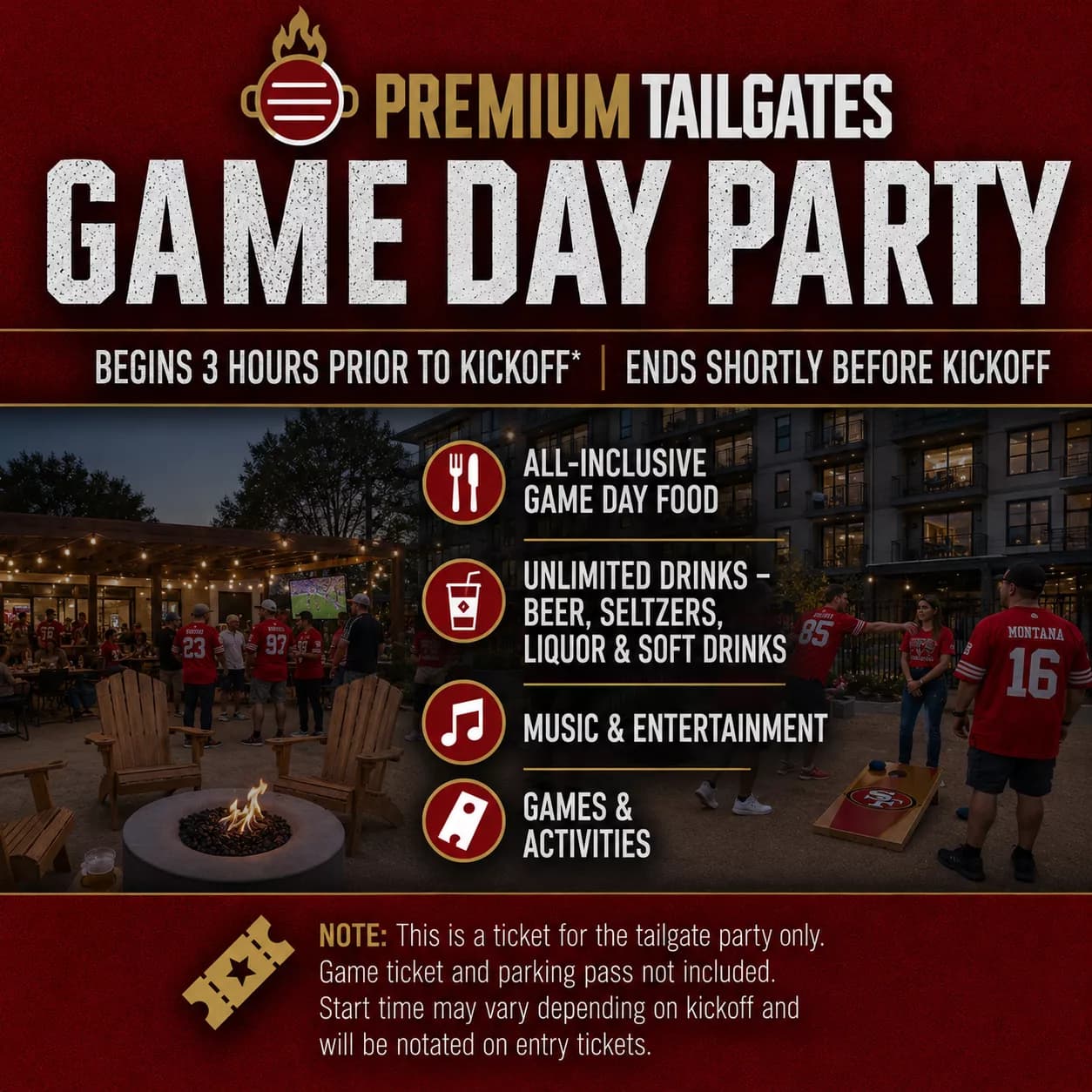 PREMIUM TAILGATE LOT SANTA CLARA PREMIUM TAILGATE Seating Map Seating Chart