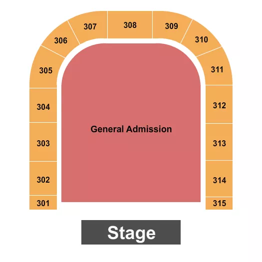 ENDSTAGE GA 300 Seating Map Seating Chart