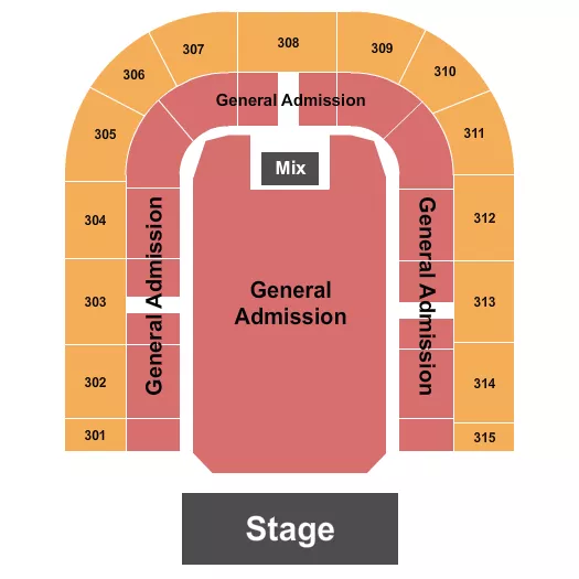 GA FLOOR RESERVED BALCONY Seating Map Seating Chart