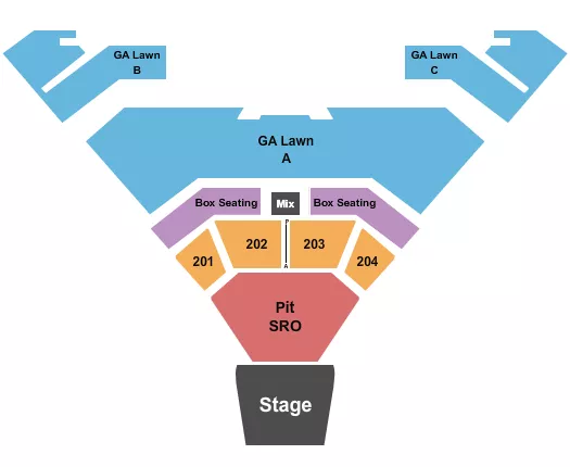 SAND MOUNTAIN PARK AMPHITHEATER ENDSTAGE SRO Seating Map Seating Chart
