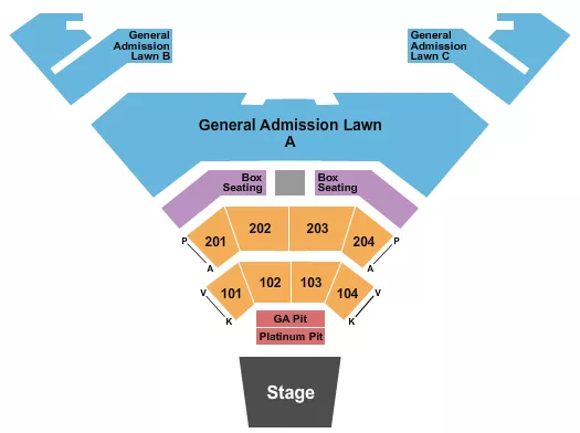 SAND MOUNTAIN PARK AMPHITHEATER FESTIVAL 2 Seating Map Seating Chart