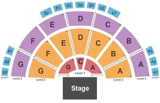 END STAGE Seating Map Seating Chart