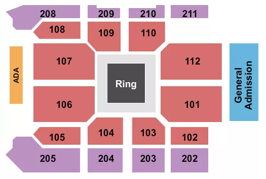 MMA Seating Map Seating Chart