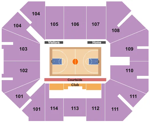 BASKETBALL Seating Map Seating Chart