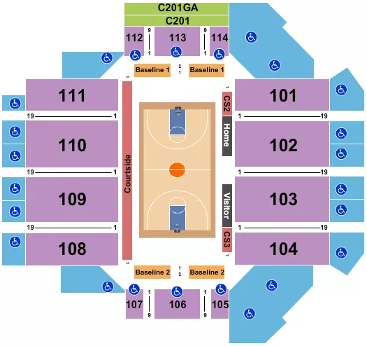 BASKETBALL WNBA Seating Map Seating Chart