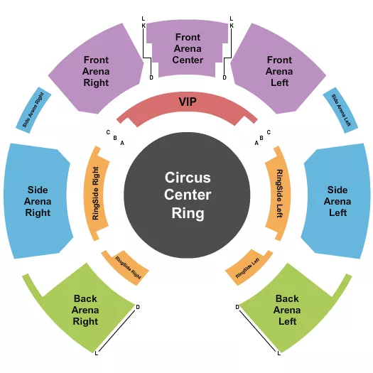 CIRCUS VARGAS Seating Map Seating Chart