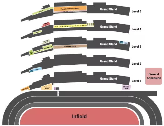 RACING 3 Seating Map Seating Chart