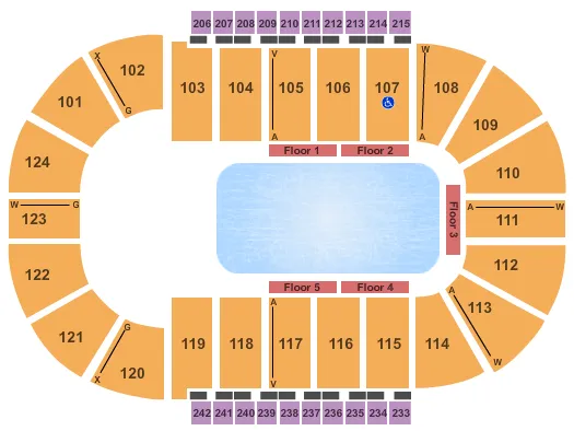DISNEY ON ICE Seating Map Seating Chart