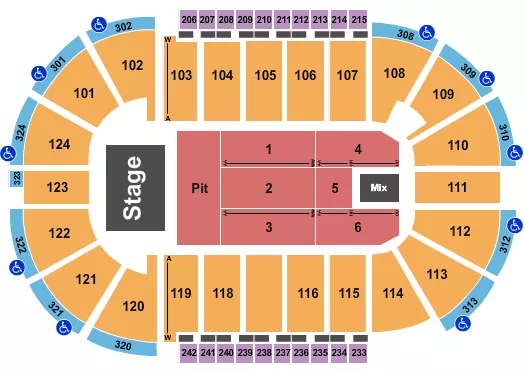 ENDSTAGA GA PIT Seating Map Seating Chart