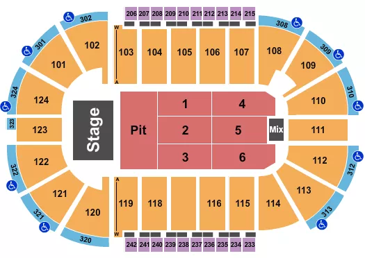 ENDSTAGE PIT 2 Seating Map Seating Chart